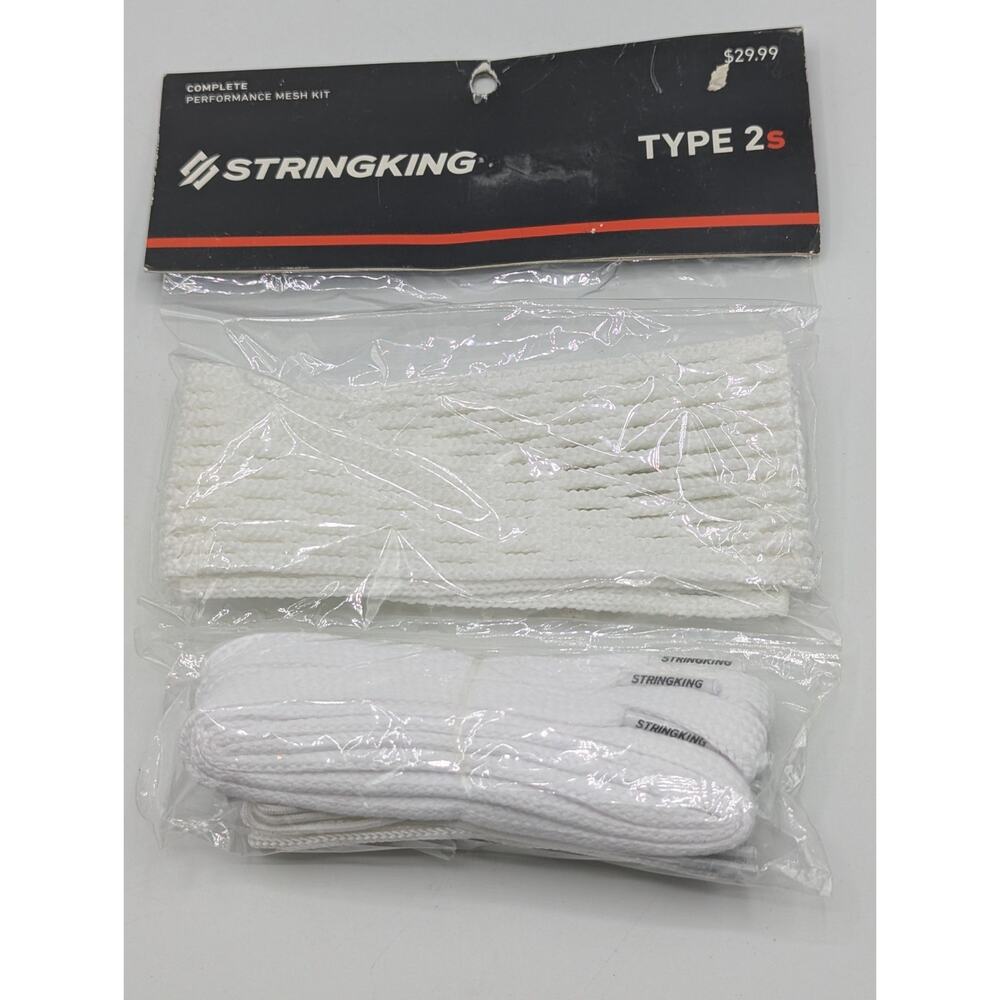 StringKing (1-Pack) Lacrosse Performance Mesh Type 2S KIT White STK-Type-2S-KIT-